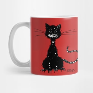 Ragged Evil Black Cat Mug